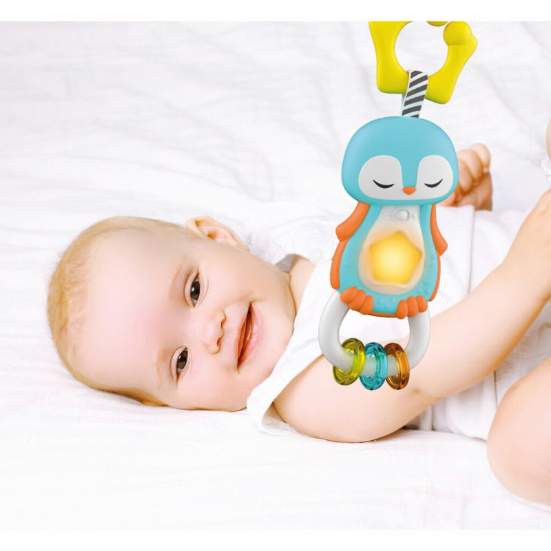 Afbeelding laden in galerijviewer, Clementoni baby pinguïn rammelaar + licht en geluid
