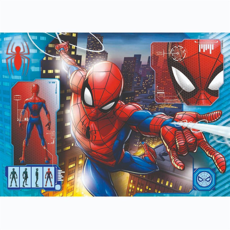 Afbeelding laden in galerijviewer, Clementoni supercolor puzzel spiderman 2x60 stukjes
