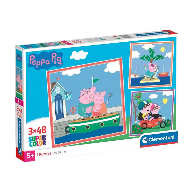 Afbeelding laden in galerijviewer, Clementoni legpuzzel super color vierkant peppa pig, 3x48st.

