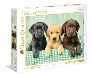 Clementoni puzzel high quality 1000 stukjes labradors
