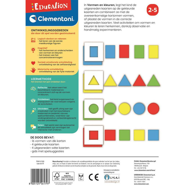 Afbeelding laden in galerijviewer, Clementoni education vormen en kleuren 2-5 jaar
