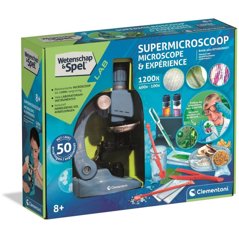 Afbeelding laden in galerijviewer, Clementoni wetenschap en spel supermicroscoop
