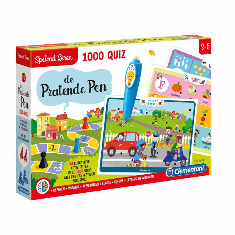 Afbeelding laden in galerijviewer, Clementoni education - interactieve pen 1000 quiz - met bordspel - educatief speelgoed 3-6 jaar
