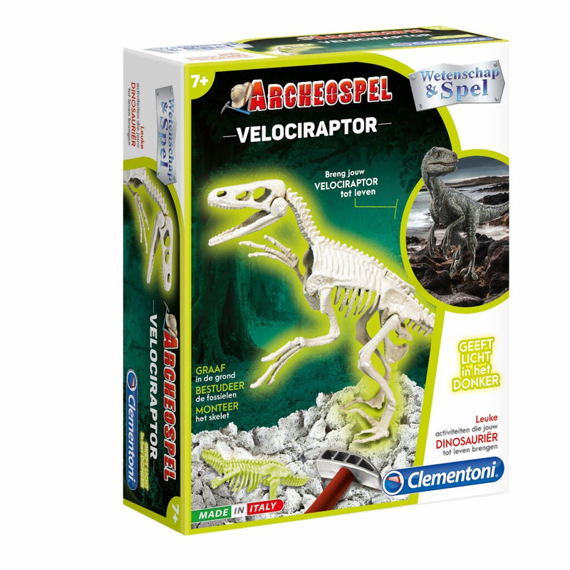 Afbeelding laden in galerijviewer, Clementoni Wetenschap Spel Archeospel Velociraptor
