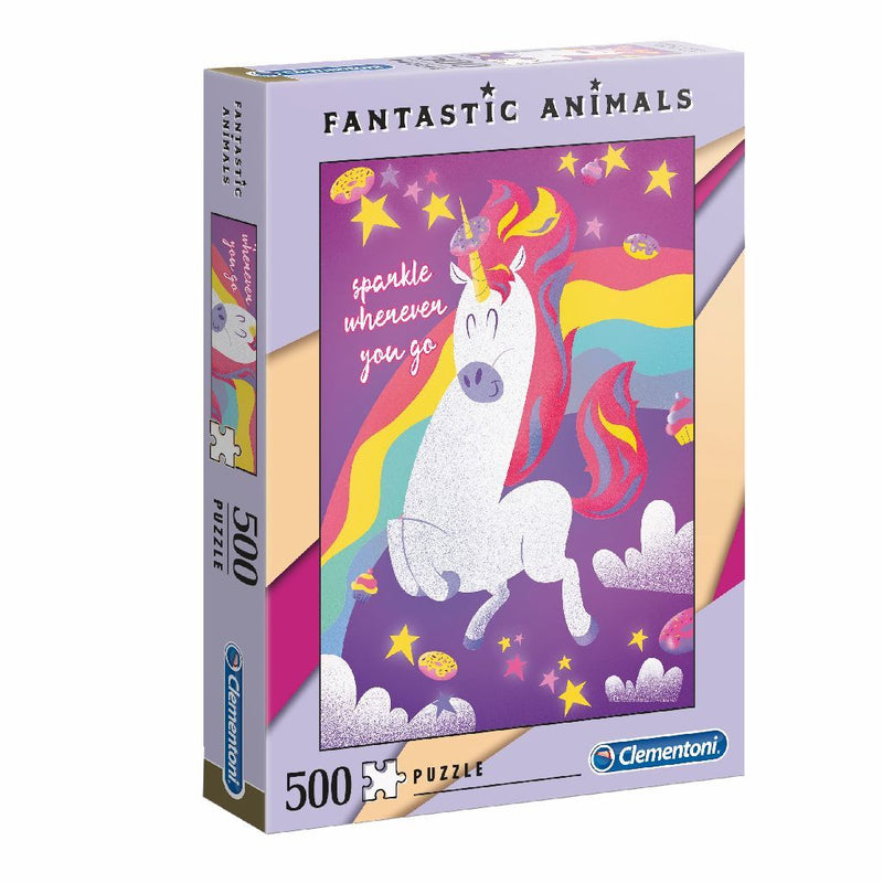 Afbeelding laden in galerijviewer, Clementoni fantastic animals puzzel 500 stukjes
