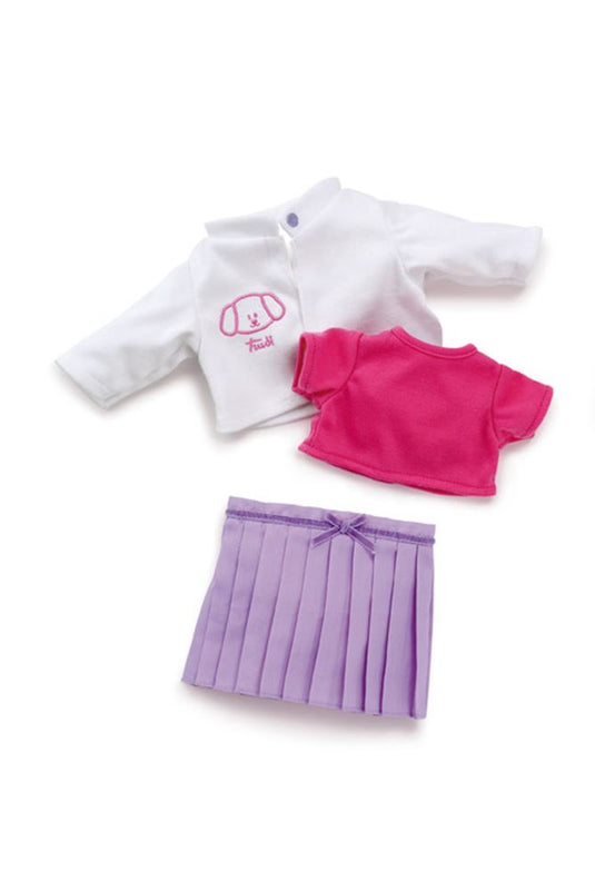 Trudi kleding 30 cm. set paarse rokje