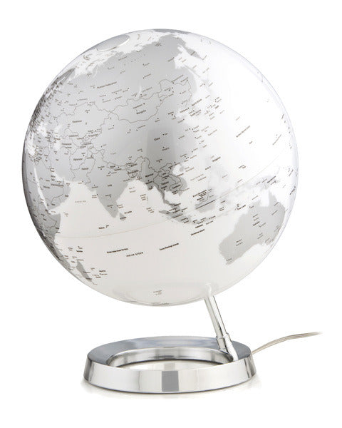 Afbeelding laden in galerijviewer, Atmosphere nr-0331f7ns-gb globe bright chrome 30cm diameter kunststof voet engelstalig
