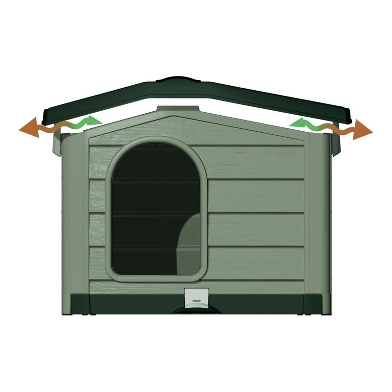 Afbeelding laden in galerijviewer, Bama pet cuccia hondenhok 89x75x62 cm groen
