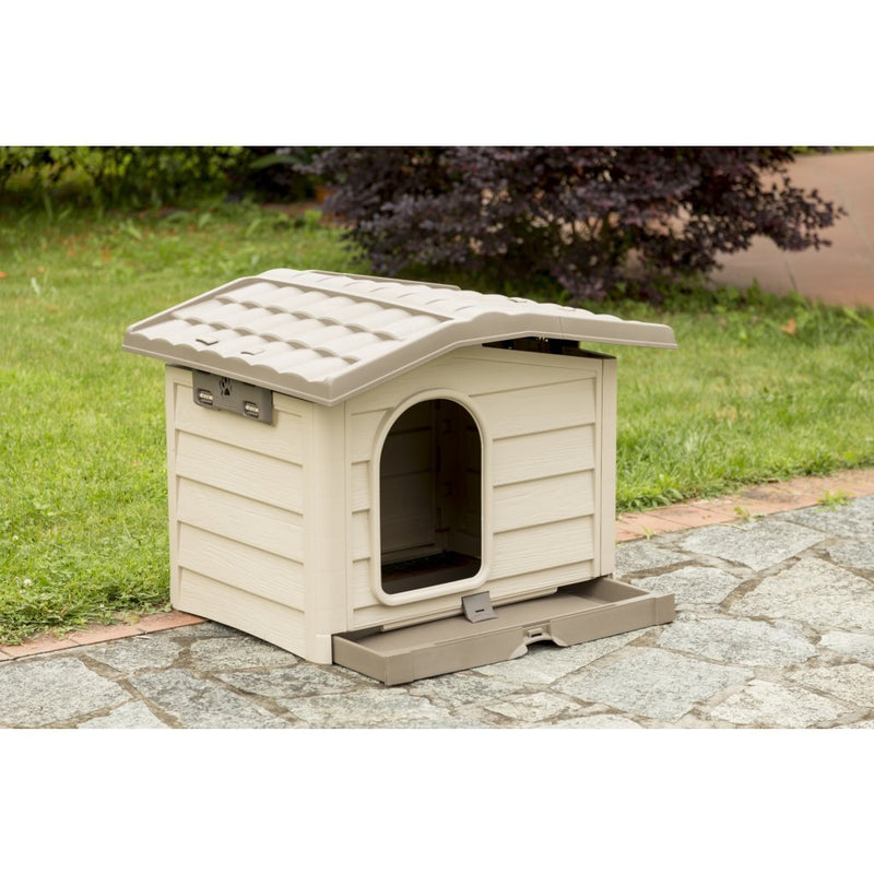 Afbeelding laden in galerijviewer, Bama pet cuccia hondenhok 89x75x62 cm beige taupe

