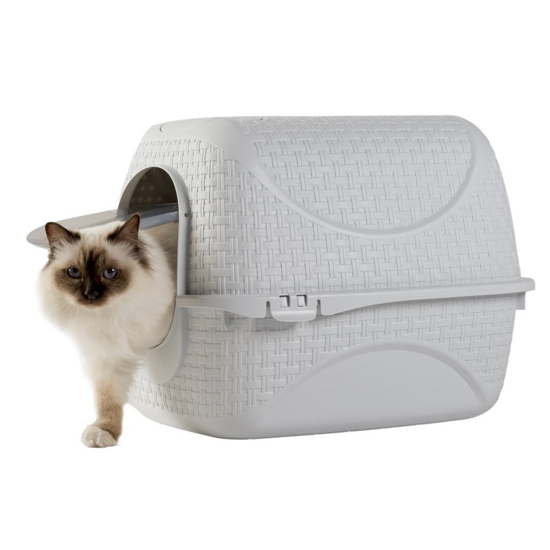 Afbeelding laden in galerijviewer, Bama pet kattenbak 41.8x50.5x39.6 cm wit
