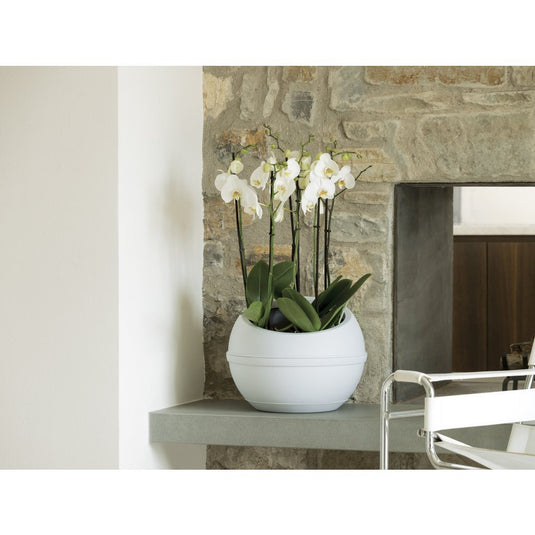 Bama sfera bloempot 23l 40.5x32 cm wit