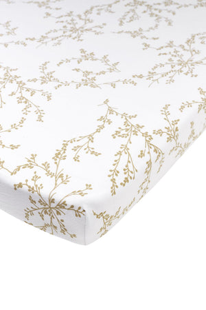 Meyco baby branches hoeslaken boxmatras - sand - 75x95cm