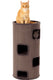 Flamingo krabton voor katten – krabton enes grijs xl – 50x50x150 cm – luxe krabmeubel met 5 verdiepingen – first class selection