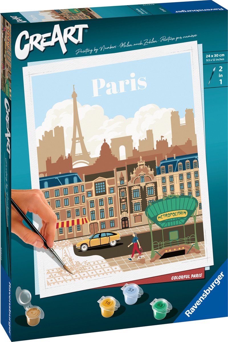 Afbeelding laden in galerijviewer, Ravensburger creart schilderen op nummer - kleurrijk parijs
