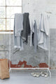 Vtwonen groove - handdoek - set van 3 - 50x100 cm - antraciet