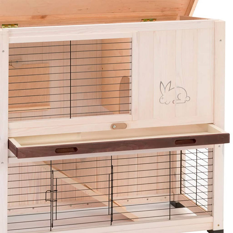 Afbeelding laden in galerijviewer, Ferplast Konijnenhok Ranch 100 Basic 92x47x81 cm wit 57090000
