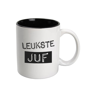 Paperdreams zwart wit mug - jufr - keramiek 400ml