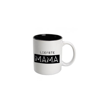 Paperdreams mok black white - mama