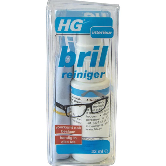 Hg brilreiniger 22ml inclusief doekje