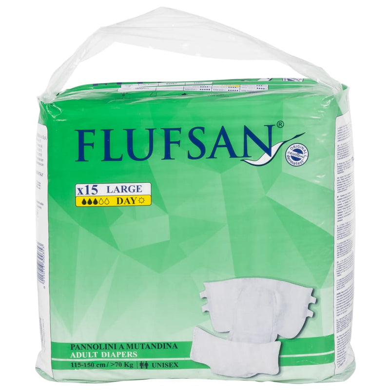 Afbeelding laden in galerijviewer, VidaXL Flufsan Incontinentieluier 15 st maat L
