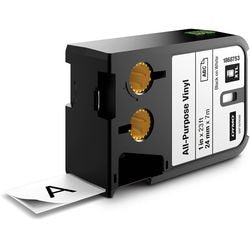 Dymo label etiketten xtl vinyl 24mmx7m zwart op wit