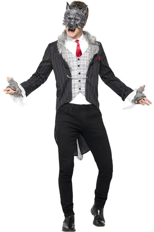 Smiffys - deluxe big bad wolf kostuum - l - grijs