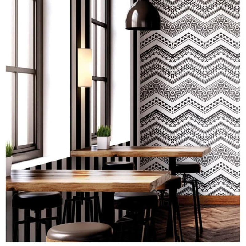 Afbeelding laden in galerijviewer, Noordwand Noordwand Behang Urban Friends Coffee Etnico wit en zwart
