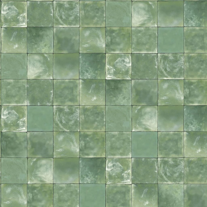 Afbeelding laden in galerijviewer, Noordwand Evergreen Behang Tiles groen
