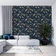 Noordwand behang zero exotic animals blauw