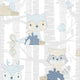 Noordwand noordwand behang baby forest animals wit en blauw