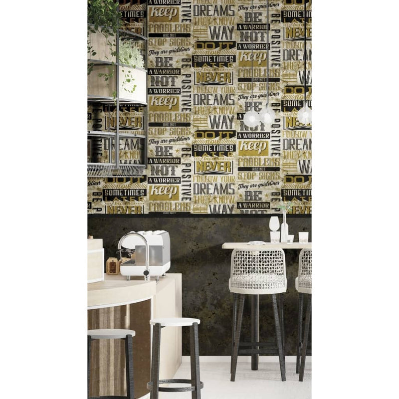 Afbeelding laden in galerijviewer, Noordwand behang friends coffee marble concrete zwart en bruin
