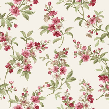 Noordwand behang blooming garden 6 flowers rood en groen