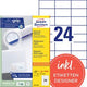 Avery etiketten 3474 stuks wit