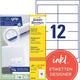 Etiketten avery 2640 stuks wit