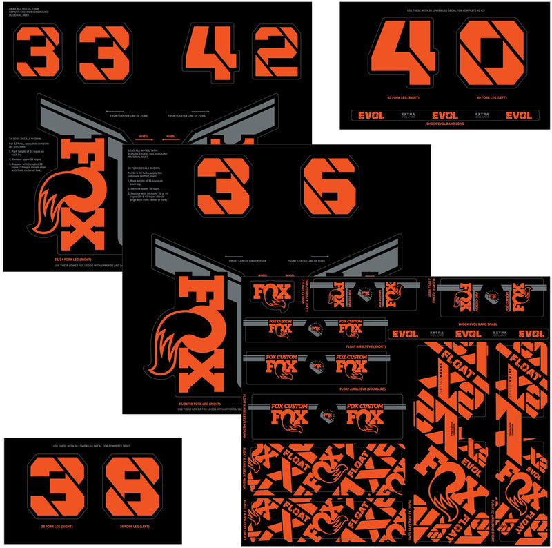 Afbeelding laden in galerijviewer, Fox racing shox custom fork and shox kit 2021 sticker set
