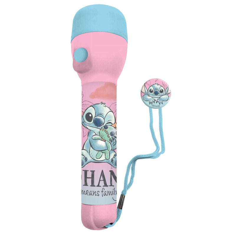 Afbeelding laden in galerijviewer, Disney stitch zaklamp 16 cm blauw roze
