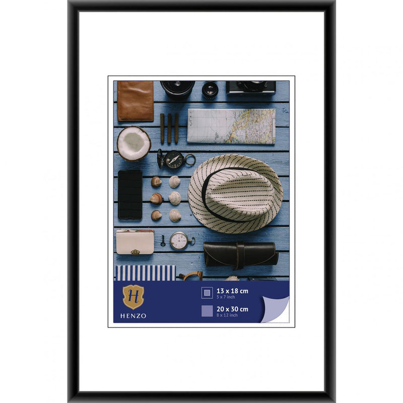 Afbeelding laden in galerijviewer, Henzo fotolijst napoli frame 20x30cm foto 13x18cm zwart kunststof
