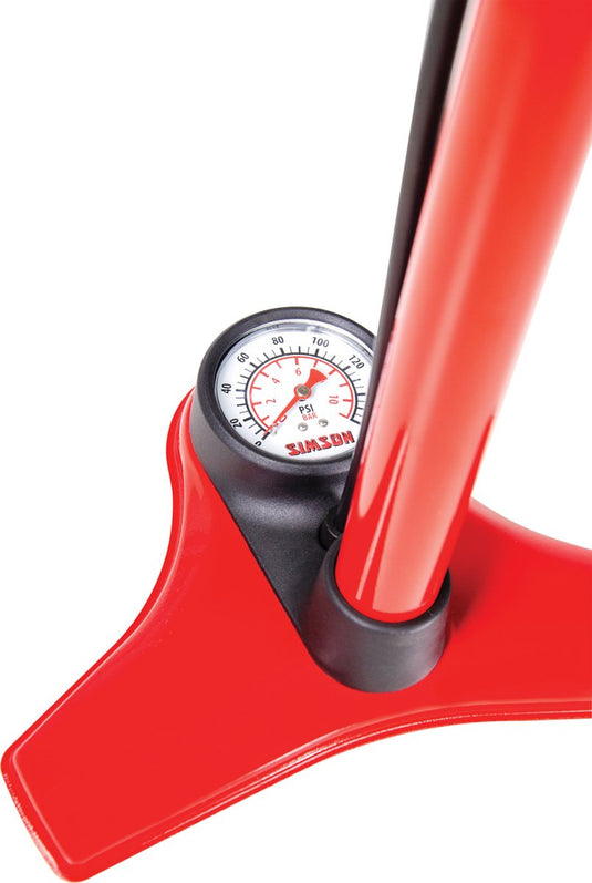 fietspomp Excellent hogedruk 60 cm rood