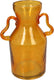 Hd collection vaas glas amber 13x13x18cm