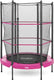 Salta junior - ø 140 cm - elastieken veren en veiligheidsnet - ronde mini kleine trampoline voor binnen en buiten - kinder trampoline - roze