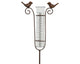 Decoris regenmeter met vogels van polyresin l18-w5-h115cm bruin