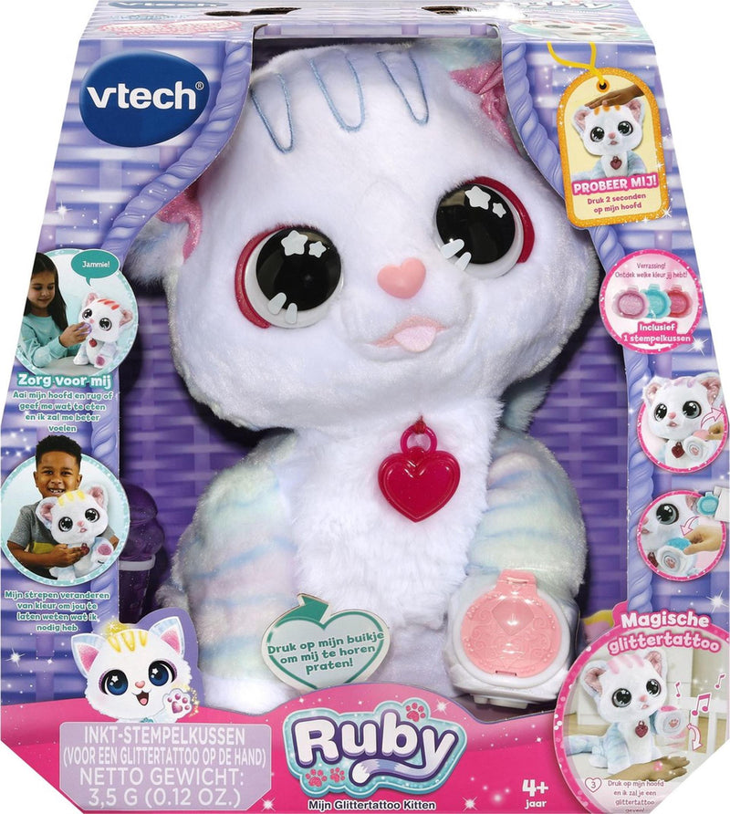 Afbeelding laden in galerijviewer, Vtech ruby, mijn glittertattoo kitten

