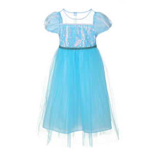 Prinsessenjurk blauw 122-128