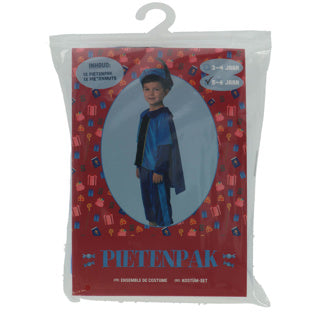 Afbeelding laden in galerijviewer, Pietenpak blauw cape 110-116 cm | 2 stuks
