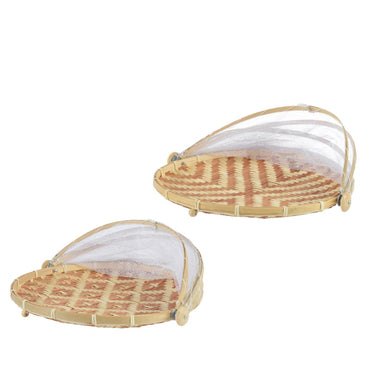 Decoris foodcover bamboe fsc mix 70% ã˜35cmh22cm ruit of streep