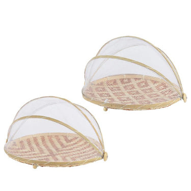 Decoris foodcover bamboe fsc mix 70% ã˜35cmh22cm ruit of streep
