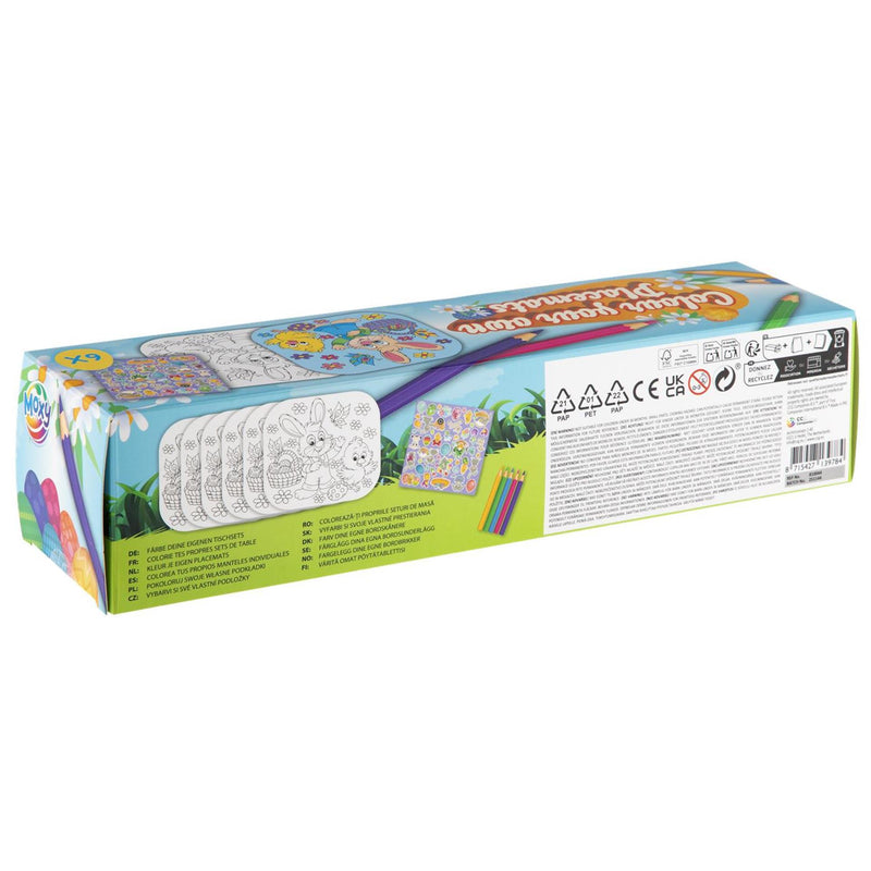 Afbeelding laden in galerijviewer, Moxy versier je eigen paas placemats, 6st. (incl potloden stickers)
