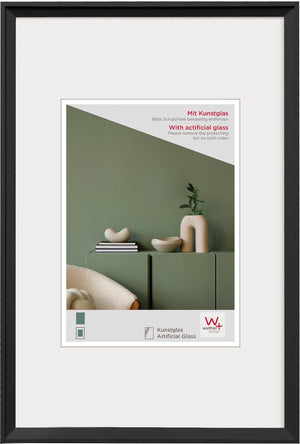 Walther desire - kunststof lijst - fotoformaat 40x60 cm - kunstglas - zwart