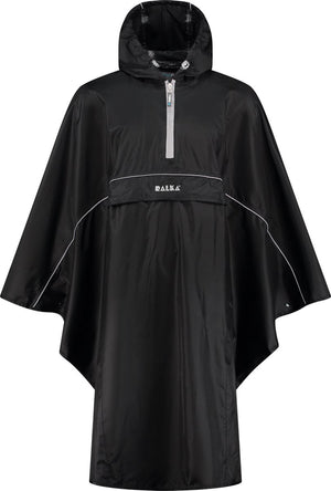 Ralka regenponcho waterdicht reflectie - zwart - volwassenen