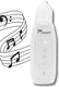 Momini breezy automatische neusreiniger - neusvacuüm voor kinderen - zelfreinigend - muziekfunctie - ipx6 waterbestendig - wit